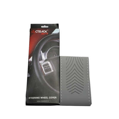 High-Quality Leather Car Steering Wheel Cover D2 – Full Grey