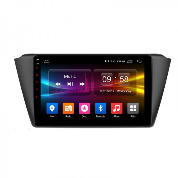 Skoda Fabia 9 Inches HD Touch Screen Smart Android Stereo (2GB, 16GB) with Stereo Frame By Carhatke
