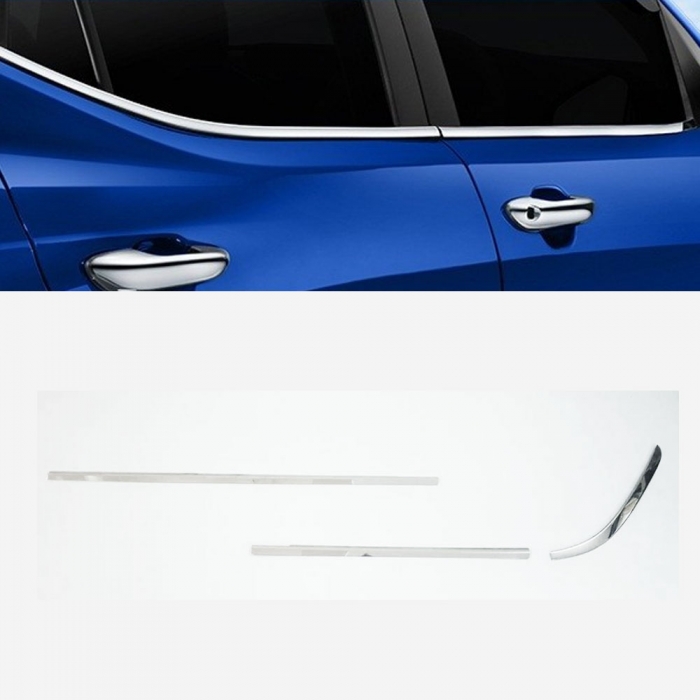 Nissan Sunny Lower Window Chrome Garnish Trims (Set Of 6Pcs.) Nissan Sunny Lower Window Chrome Garnish Trims (Set Of 6Pcs.)