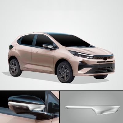 GFX Side Mirror Chrome Trim Garnish for Tata Altroz 2025 Onwards GFX Side Mirror Chrome Trim Garnish for Tata Altroz 2025 Onwards