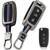 Metal key Cover Suitable For Tata Tiago, Nexon, Safari, Storm, Zest, Bolt, Tigor, Punch, Altroz And Hexa - 3 Button Flip Key