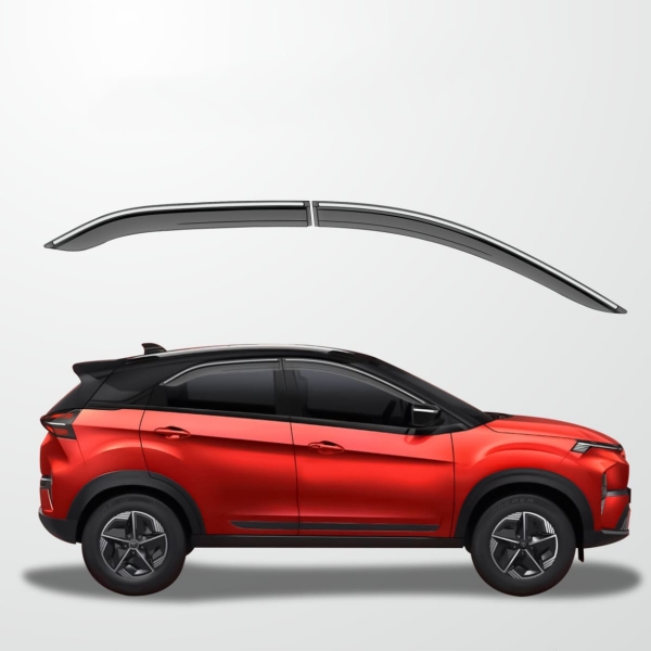 Galio Tata Nexon 2017 Onwards Window Door Visor with Chrome Line