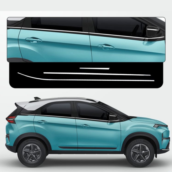 Cnleague Lower Window Chrome Garnish for Tata Nexon 2023 Onwards