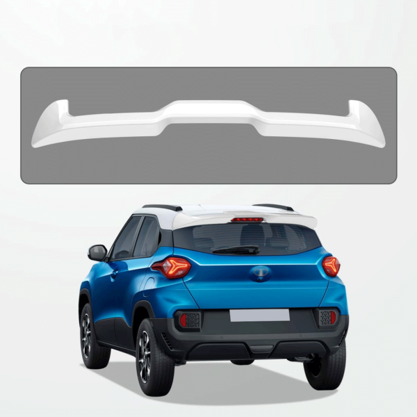 Rear Spoiler for Tata Punch 2021 Onwards - White Color