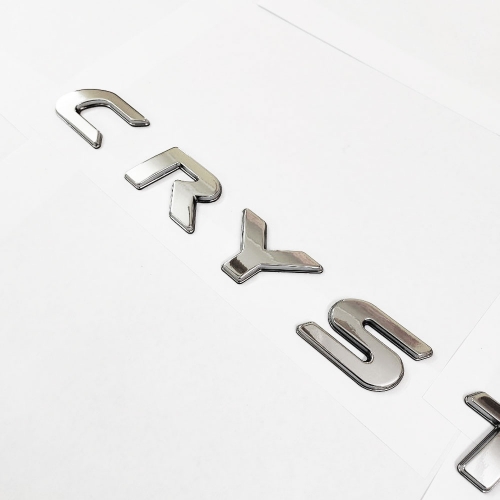Toyota Innova Crysta Logo Chrome 3D Letter Emblem Full Set in High Quality ABS Material