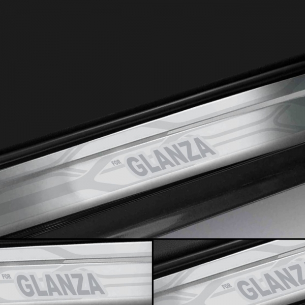 Galio Stainless Steel Door Sill Guards for Toyota Glanza 2020 Onwards