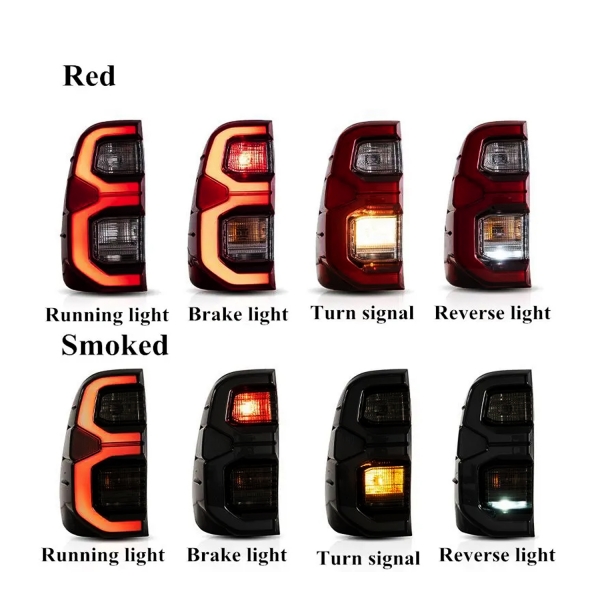 LED Tail Light for Toyota Hilux 2022 Onwards - Smoke Glass