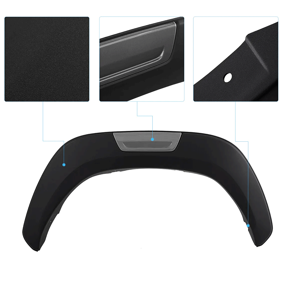 Wheel Arch Cladding for Toyota Hilux - Black and Silver