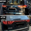 Alphard Design Tail Lights for Toyota Innova Hycross 2023 Onwards - Red Glass