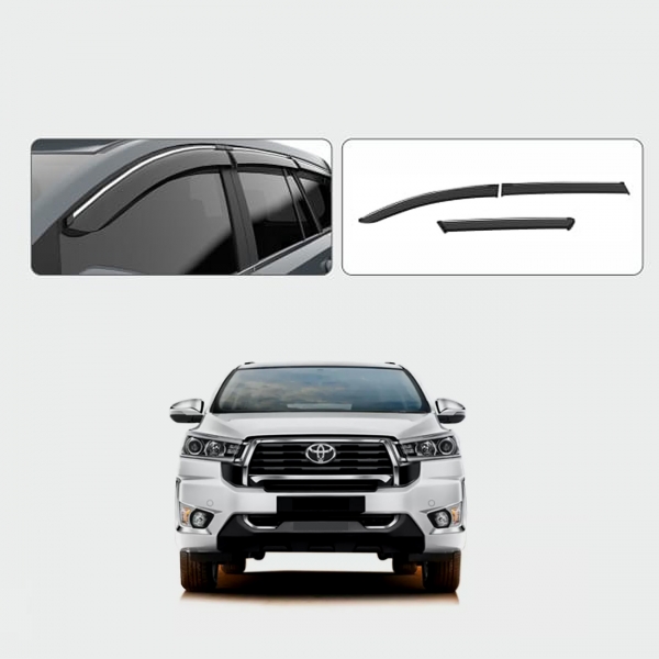 Galio Chrome Line Door Visor for Toyota Innova Crysta 2016 Onwards