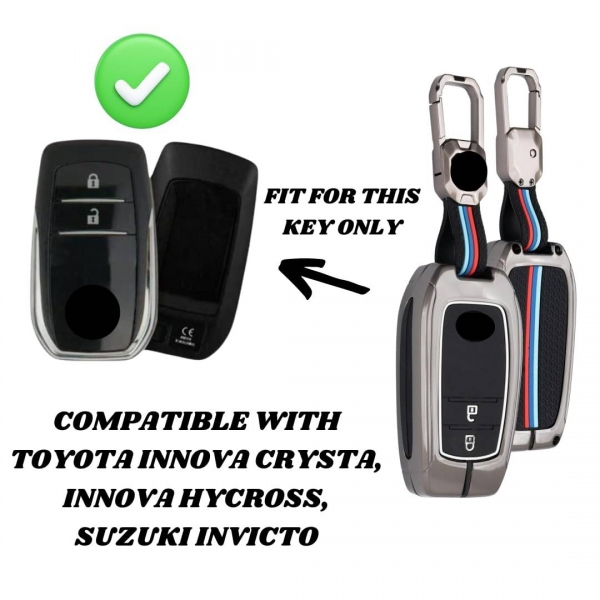 Metal key Cover For Toyota Innova Crysta, Hycross, Hilux - TYT-A2