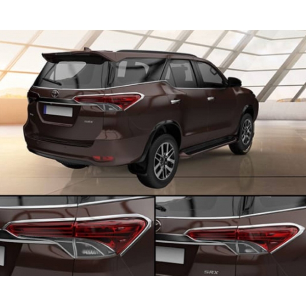 GFX Toyota New Fortuner 2016 Onwards Tail Lamp Chrome Garnish - 4 Pieces.