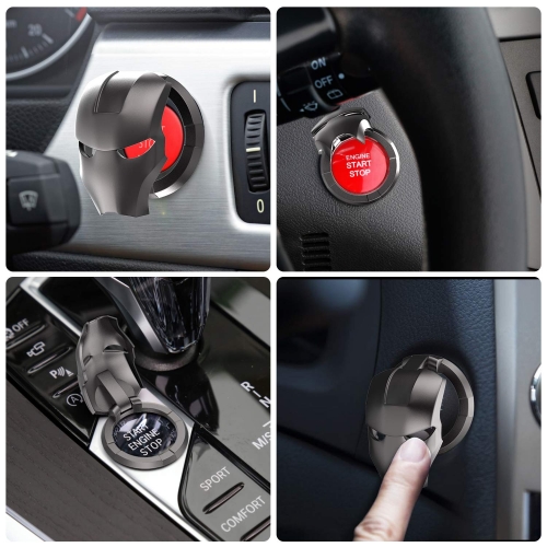 Car Engine Start Stop Button Cover Push Start Button Cover Car Decorations Ring Ignition Switch Protective Cover Car Accessories Interior