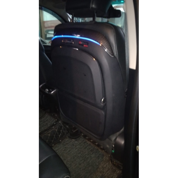 Ctrack Premium Rear Seat Organiser With Foldable Food, Wireless Charging And Ambient Lighting 