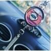 Original Car Rearview Mirror Metal Tassel and Crystal Inlay Logo Pendant Hanging Air Freshener