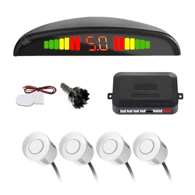 Car Reverse 4 Parking Sensor System Reverse Backup Radar System with LED Display