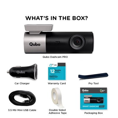 Qubo Smart Car Dash Camera Pro With GPS