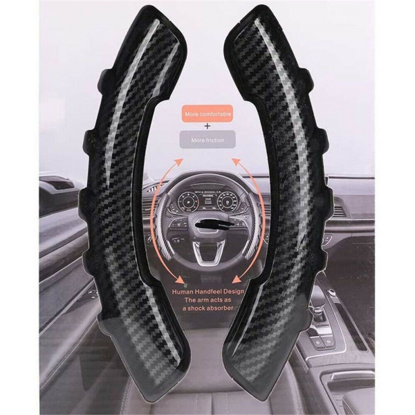 Steering Wheel Anti-skid Sleeve Cover For All Car in Carbon Graphite Texture