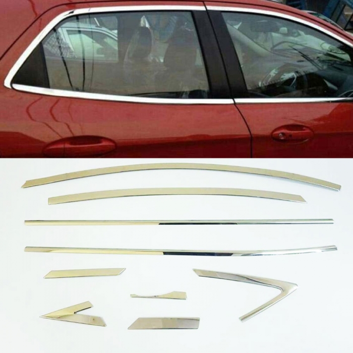 Hyundai Verna 2014 Full Window Chrome Garnish Trims (Set Of 18Pcs.) Hyundai Verna 2014 Full Window Chrome Garnish Trims (Set Of 18Pcs.)
