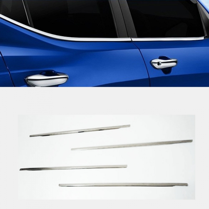Maruti Suzuki Wagon R 2019 Lower Window Chrome Garnish Trims (Set Of 4Pcs.) Maruti Suzuki Wagon R 2019 Lower Window Chrome Garnish Trims (Set Of 4Pcs.)