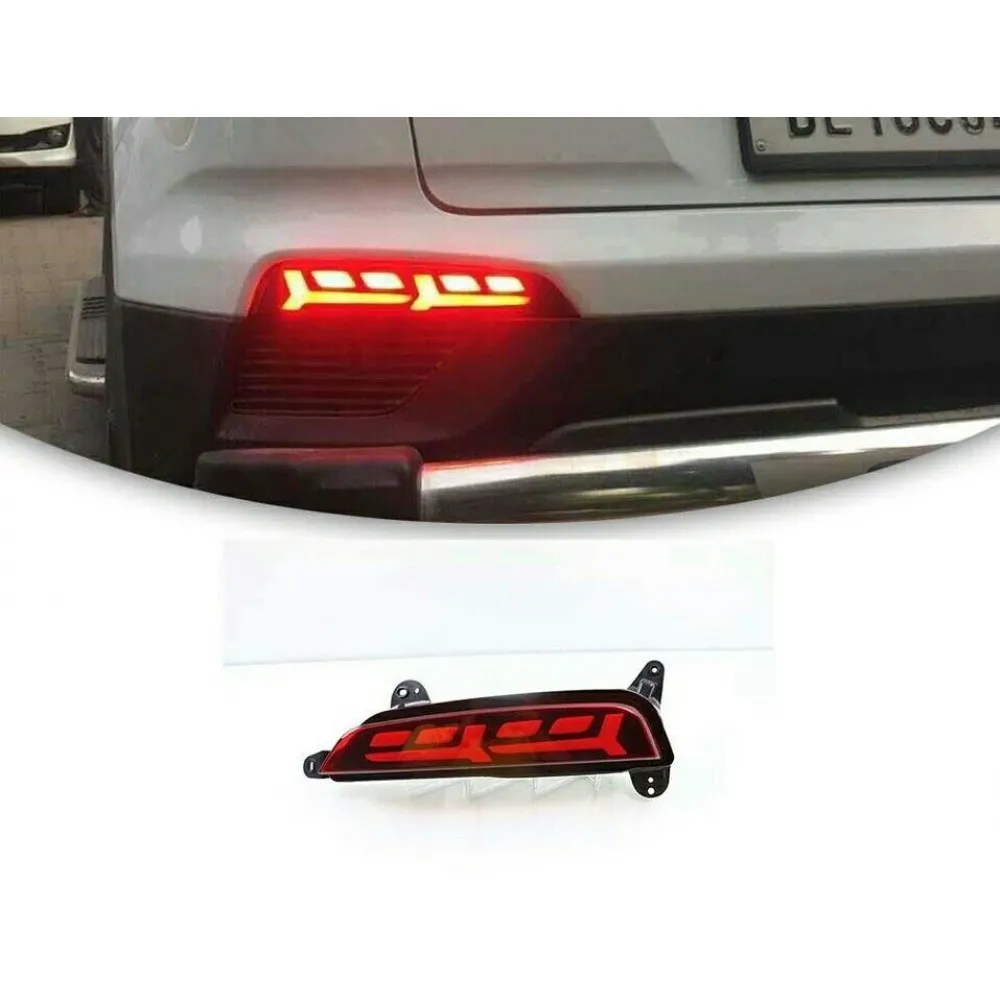 Hyundai Creta 2015-2018 LED Bumper Reflector Lights in Lamborghini Style (Set of 2Pcs.)