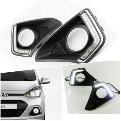 Hyundai Grand i10 2014-2017 LED DRL Day Time Running Lights (Set of 2Pcs.)