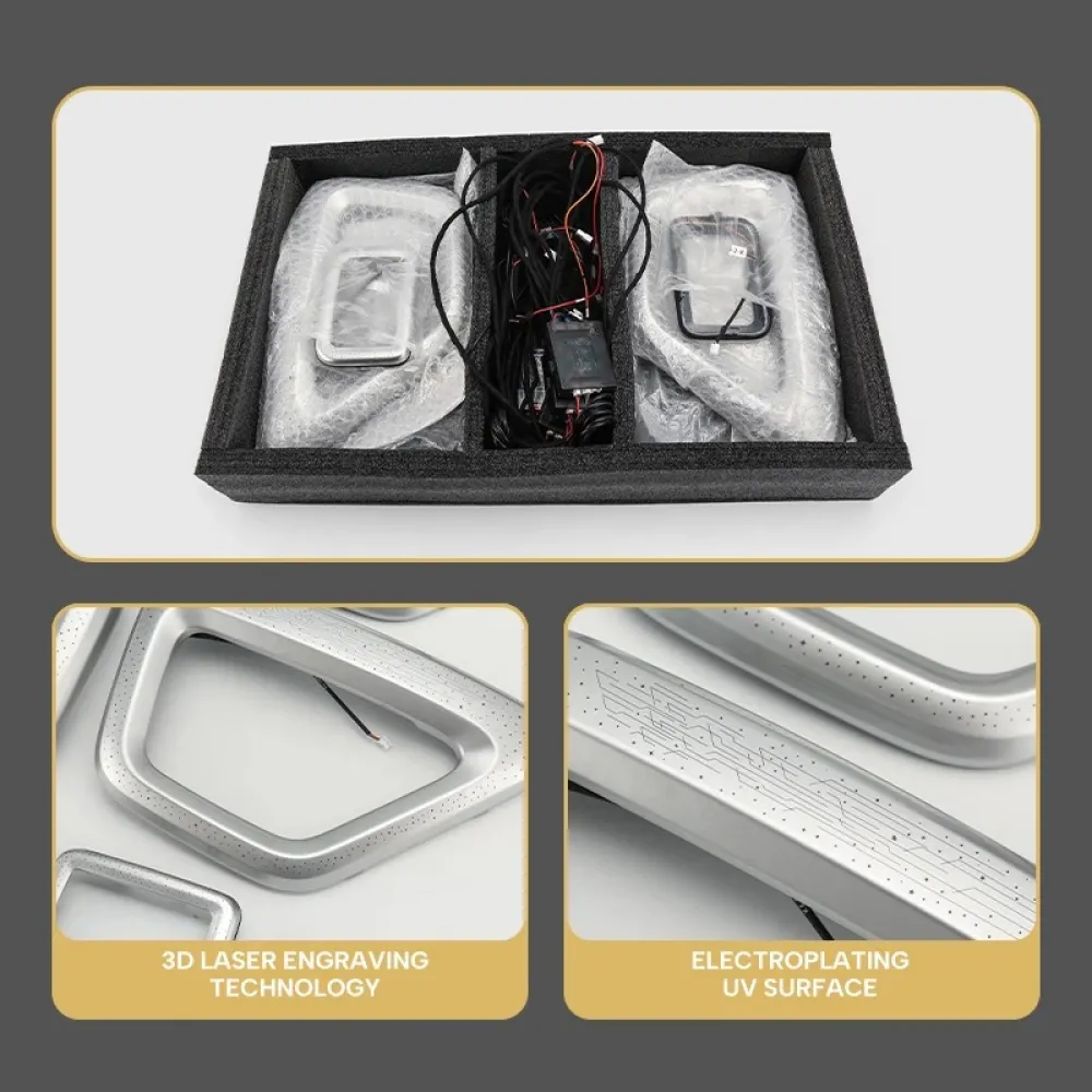 Cardi K4 OEM Ambient Lights with Silver Panel for Mahindra Scorpio N 2022 Onwards - 18 Pieces