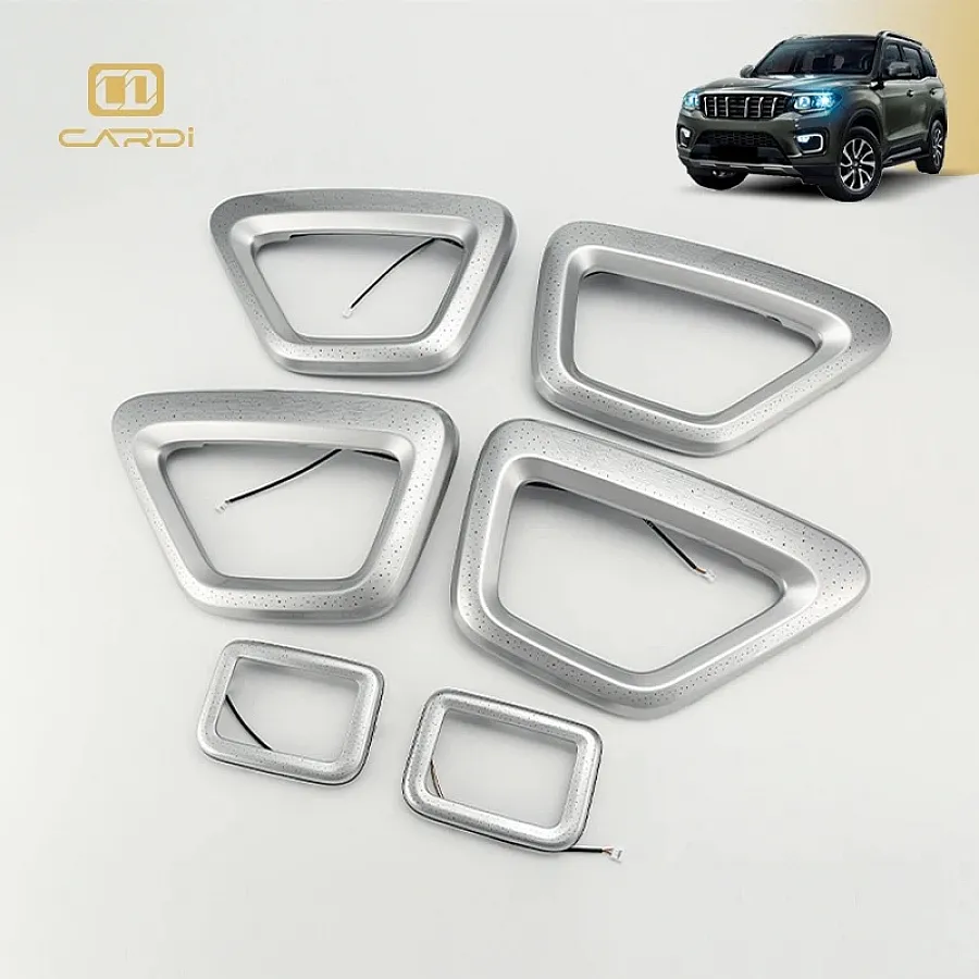 Cardi K4 OEM Ambient Lights with Silver Panel for Mahindra Scorpio N 2022 Onwards - 18 Pieces