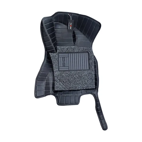 Carhatke 9D Luxury Car Foot Mats For Jeep Compass - Black