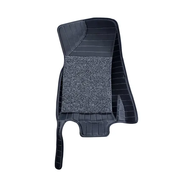 Carhatke 9D Luxury Car Foot Mats For Jeep Compass - Black