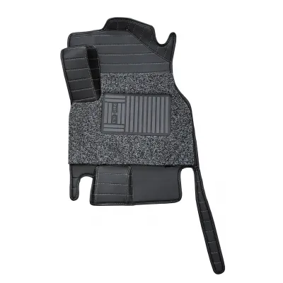 Carhatke 9D Luxury Car Foot Mats For Kia Carnival Limousine - Black