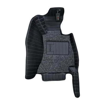 Carhatke 9D Luxury Car Foot Mats For Mercedes C 220D 2022 Onwards Black