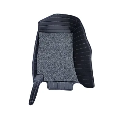 Carhatke 9D Luxury Car Foot Mats For Mercedes C 220D 2022 Onwards Black