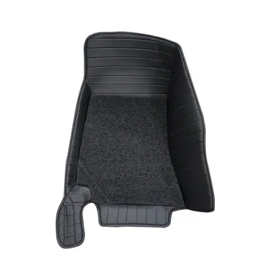 Carhatke 9D Luxury Car Foot Mats For Mercedes  E 220D 2022 Onwards - Black