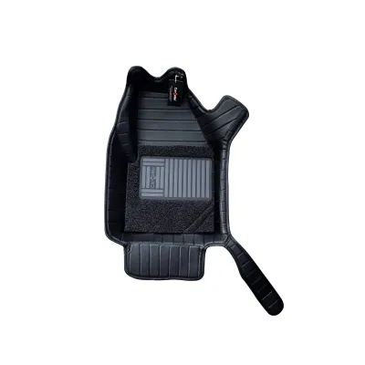Carhatke 9D Luxury Car Foot Mats For Tata Harrier 2019-23 - Black