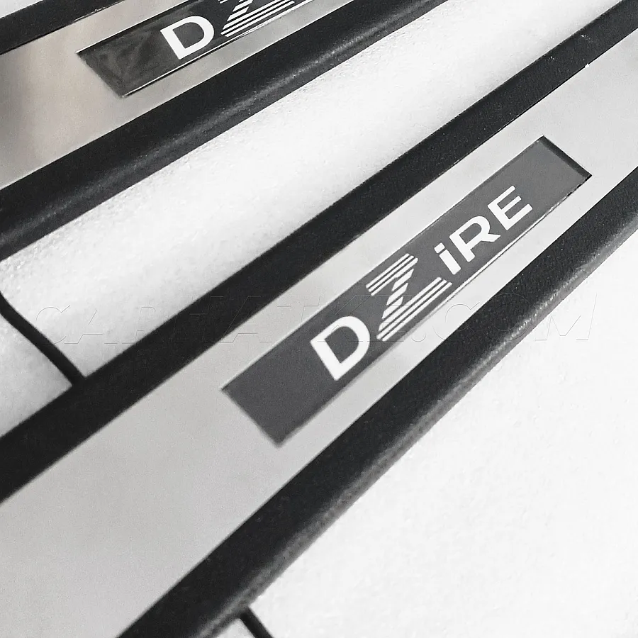GFX Maruti Suzuki Dzire 2017 Onward Opening Door OEM Led Scuff Sill Plates - 4 Pieces