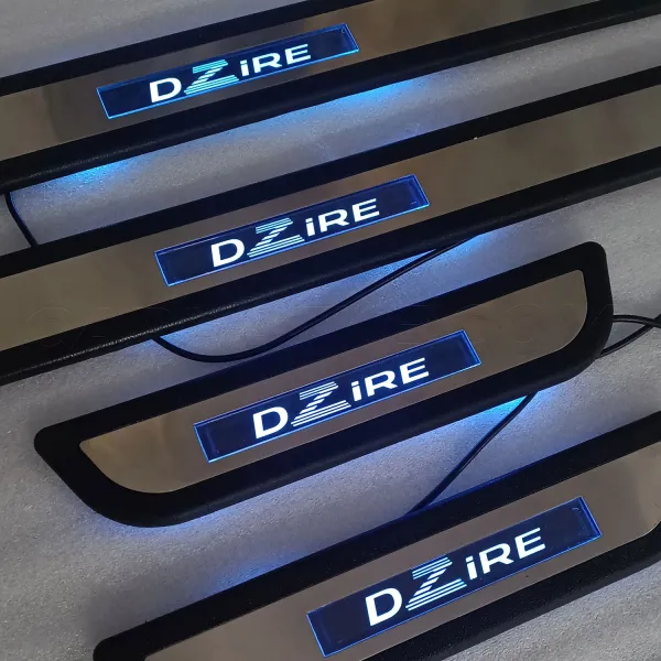GFX Maruti Suzuki Dzire 2017 Onward Opening Door OEM Led Scuff Sill Plates - 4 Pieces GFX Maruti Suzuki Dzire 2017 Onward Opening Door OEM Led Scuff Sill Plates - 4 Pieces