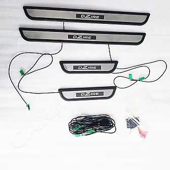GFX Maruti Suzuki Dzire 2017 Onward Opening Door OEM Led Scuff Sill Plates - 4 Pieces