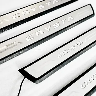 GFX Toyota Innova Crysta 2016 Onward Opening Door OEM Led Scuff Sill Plates - 4 Pieces