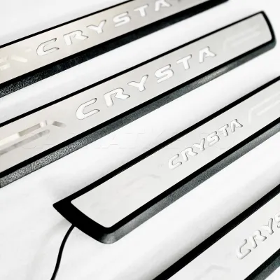 GFX Toyota Innova Crysta 2016 Onward Opening Door OEM Led Scuff Sill Plates - 4 Pieces