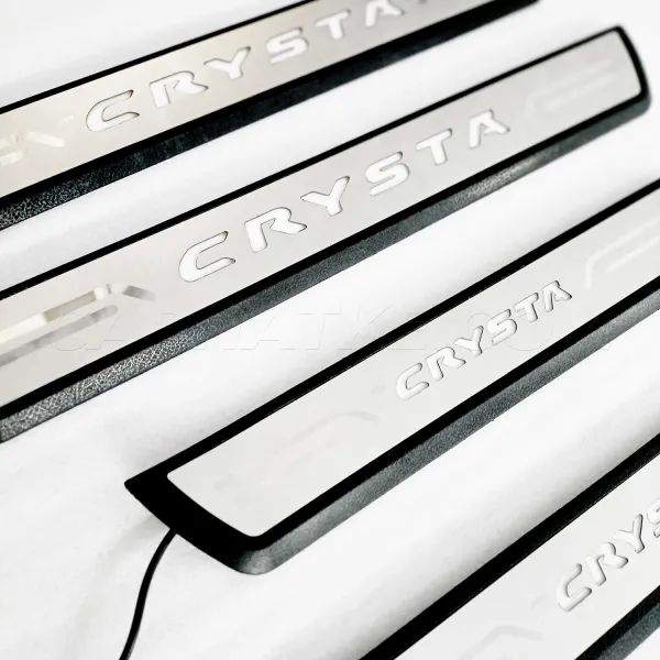 GFX Toyota Innova Crysta 2016 Onward Opening Door OEM Led Scuff Sill Plates - 4 Pieces