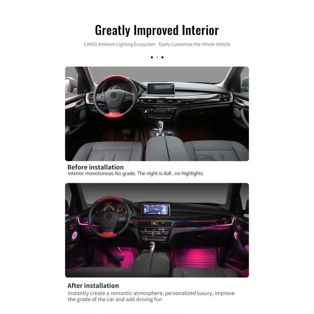 Cardi K4 Active Ultra Ambient RGB LED Interior Lights - 18 Pieces
