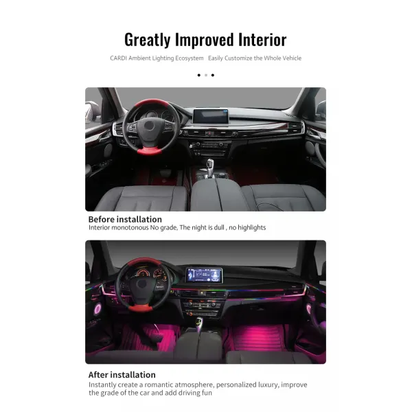 Cardi K4 Active Ultra Ambient RGB LED Interior Lights - 18 Pieces