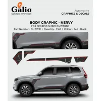 Galio Body Graphics Decal Nervy for Mahindra Scorpio N 2022 Onwards 