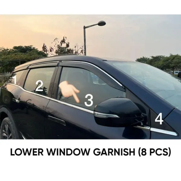 Cnleague Lower Window Chrome Garnish for Mahinra XUV 7XO 2026 Onwards Cnleague Lower Window Chrome Garnish for Mahinra XUV 7XO 2026 Onwards