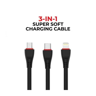 GFX 3 in 1 USB Mobile Charging Cable C-Type, B-Type and Lightning GFX 3 in 1 USB Mobile Charging Cable C-Type, B-Type and Lightning