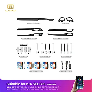 Cardi D19 OEM Ambient  Lights For Kia Seltos 2023 Onwards - 20 Pieces