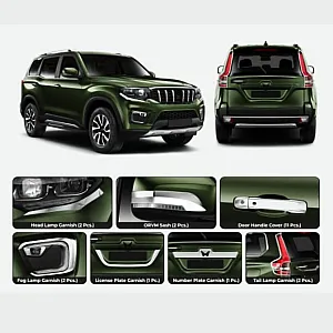 Galio Chrome Finish Body Show Kit for Mahindra Scorpio N 2022 Onwards - 21 Pieces