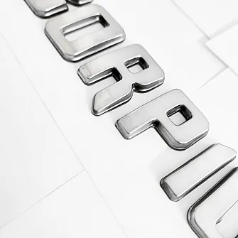 Galio Scorpio Logo 3D Chrome Letter