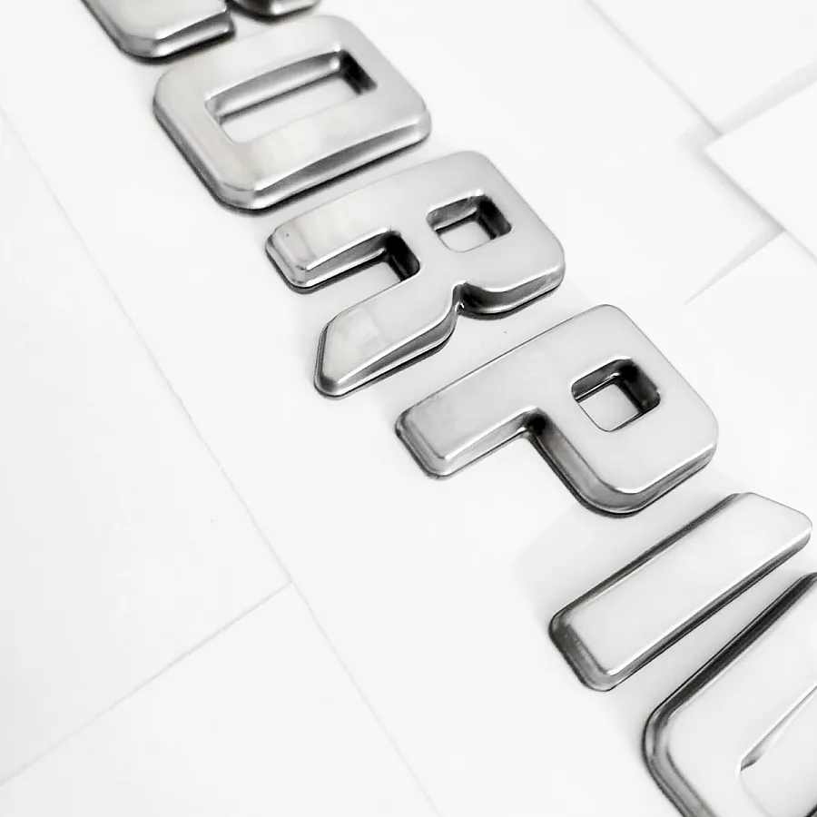 Galio Scorpio Logo 3D Chrome Letter